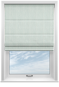 Vintage Stripe, Aqua - Roman Blind